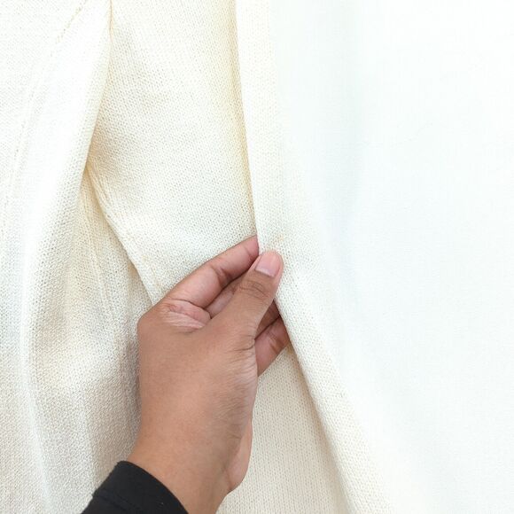 Linda Iki Women S Suit Set White Knit Blazer Skirt Hawaiian Buttons VTG FLAW - Picture 8 of 13